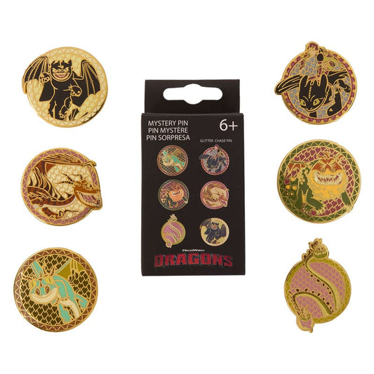 How to train your Dragon by Loungefly Ansteck-Pins Blind Box Toothless Various Poses Display (12) Image 1