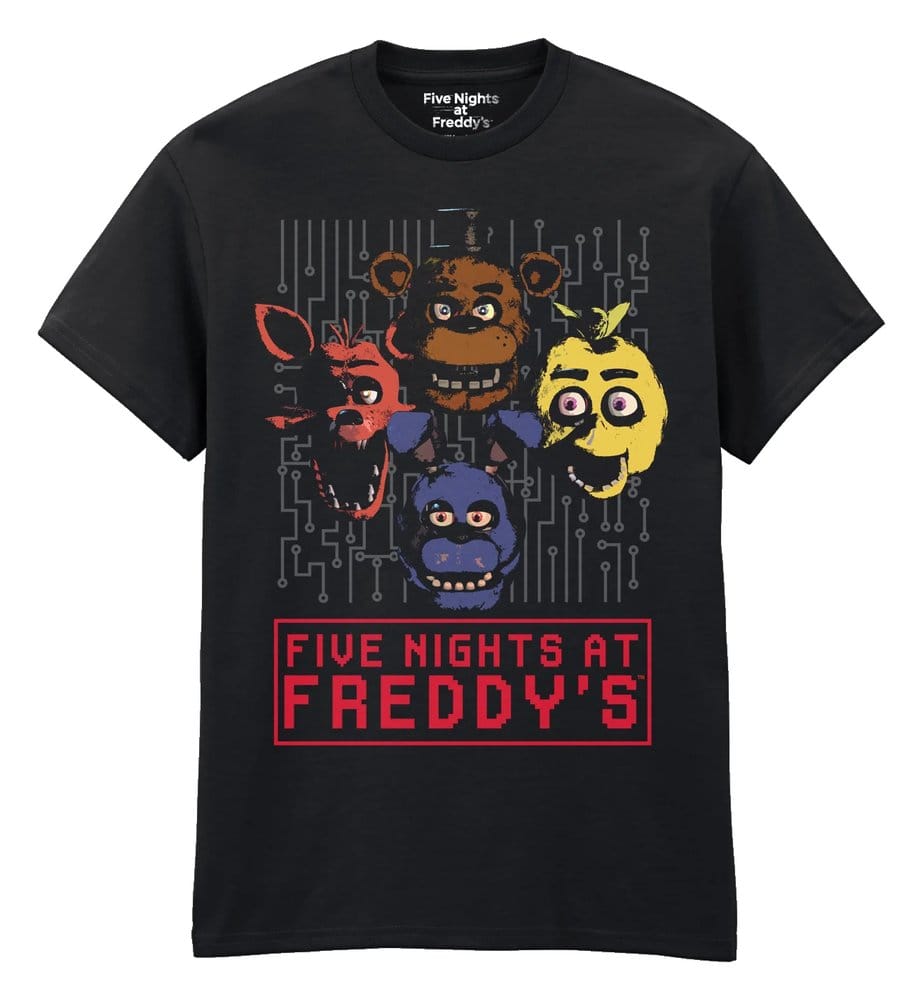 Five Nights at Freddy’s T-Shirt 4 Heads Black Größe XXL Image