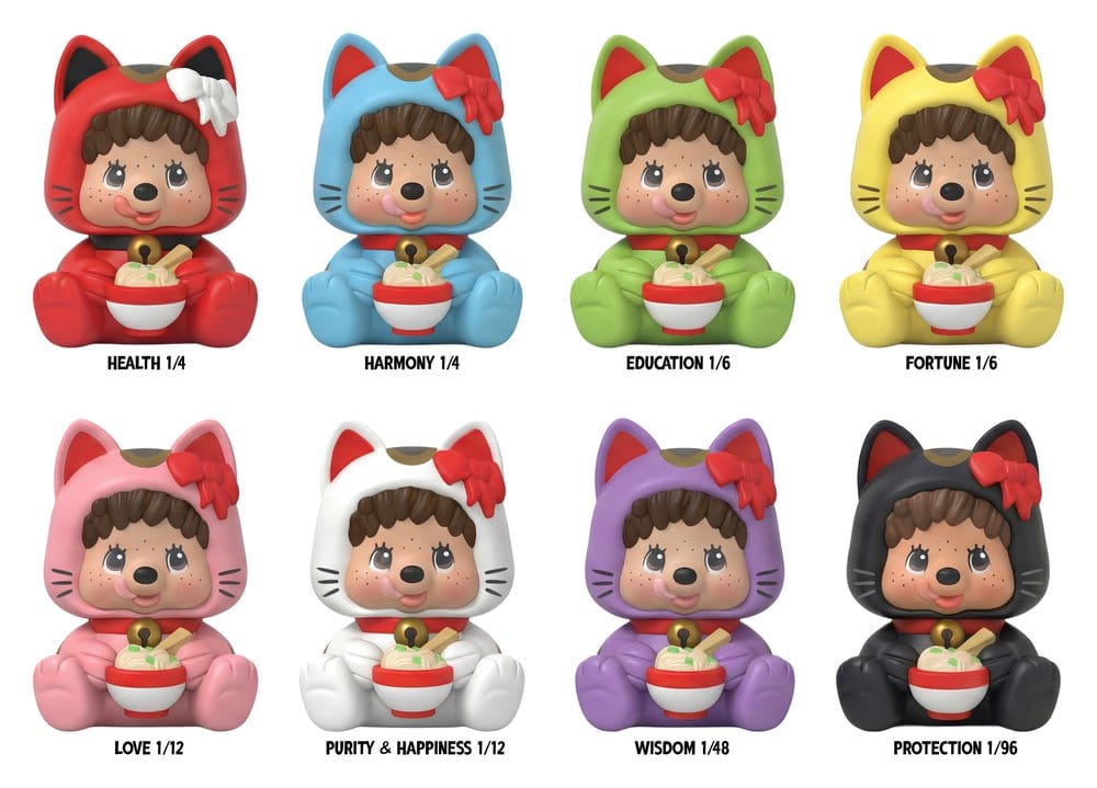 Monchhichi Rokimoto Figur Cup of Fun Lucky Cat Series 10 cm Blind Box Display (6) Image 1
