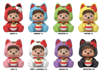 Monchhichi Rokimoto Figur Cup of Fun Lucky Cat Series 10 cm Blind Box Display (6) Image 1