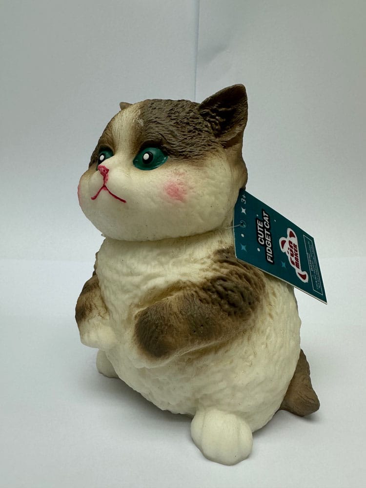 Fun Maker Squishy Fidget Toy Dark Brown Cat 11 cm Image 4