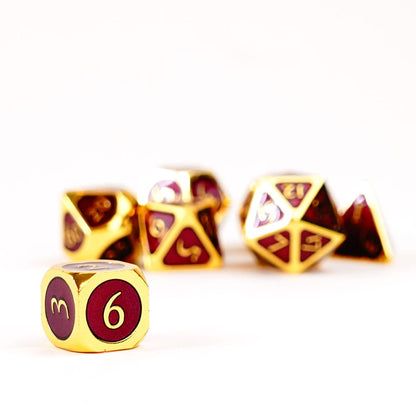 FanRoll Würfel Set Gold with Purple Enamel (7) Image 4