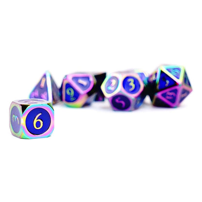 FanRoll Würfel Set Rainbow with Blue Enamel (7) Image 3