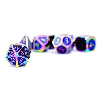 FanRoll Würfel Set Rainbow with Blue Enamel (7) Image 4