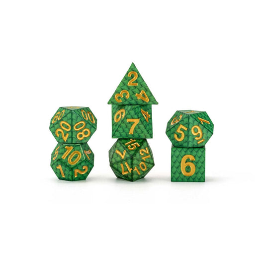 Dragon Storm Sharp Edge Silicone Würfel Set Green Dragon Scales (7) Image 1