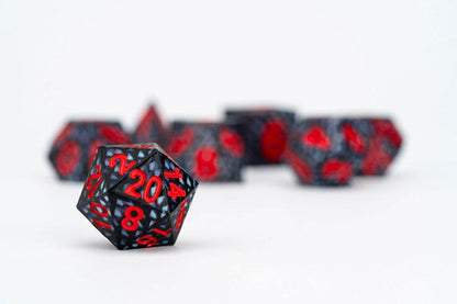 Dragon Storm Sharp Edge Silicone Würfel Set Black Dragon Scales (7) Image 3