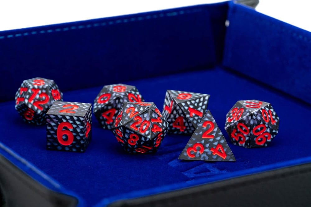 Dragon Storm Sharp Edge Silicone Würfel Set Black Dragon Scales (7) Image 5