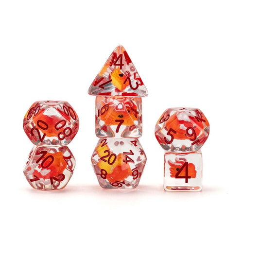 Dragon Storm Inclusion Würfel Set Red Dragon (7) Image 1