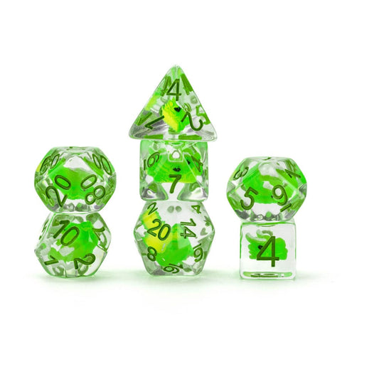 Dragon Storm Inclusion Würfel Set Green Dragon (7) Image 1