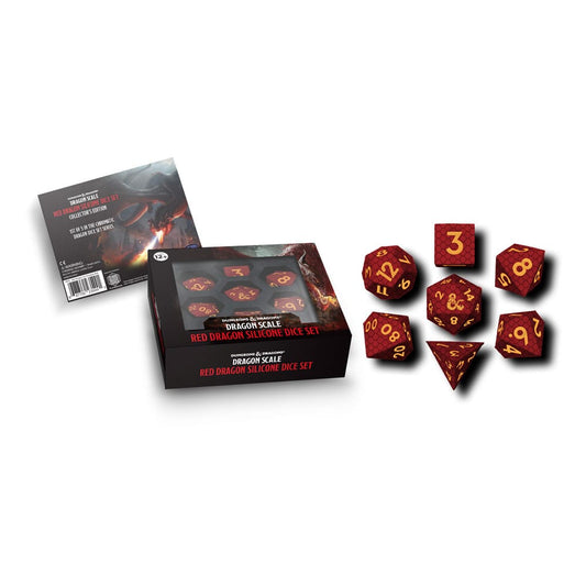 Dungeons & Dragons Premium Silicon Würfel Set Dragon Scale Red (7) Image