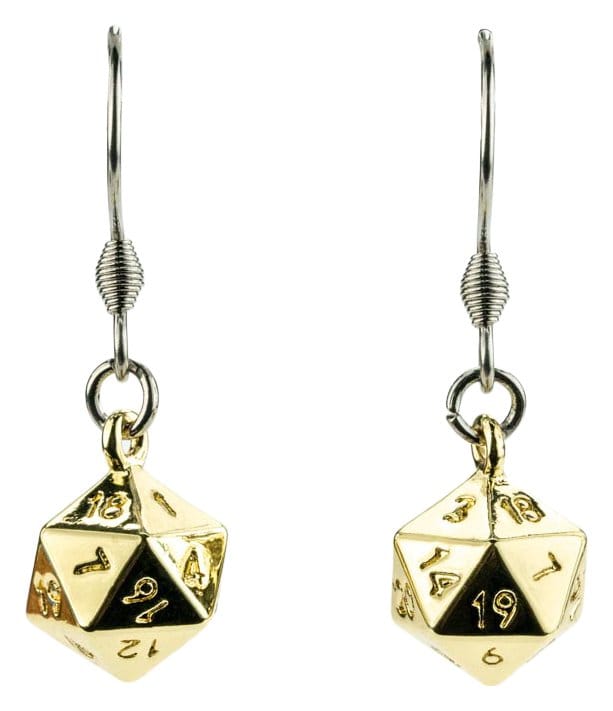 Lair Wear Würfel-Ohrringe D20 Gold Metal Image 1