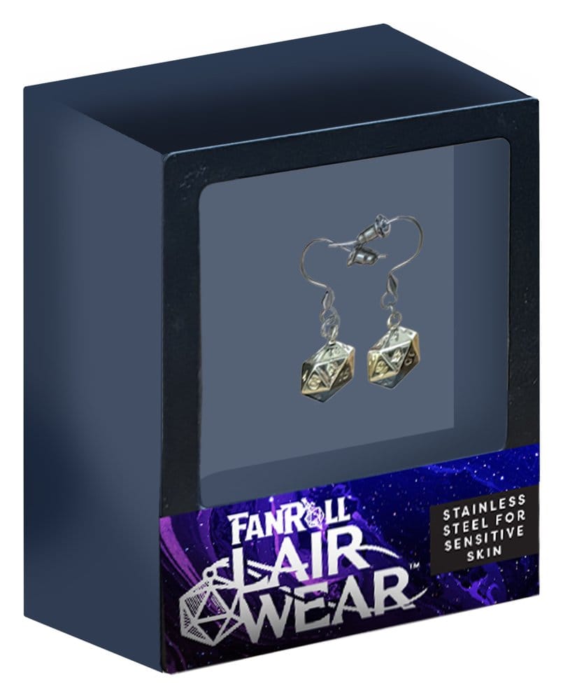 Lair Wear Würfel-Ohrringe D20 Gold Metal Image 2