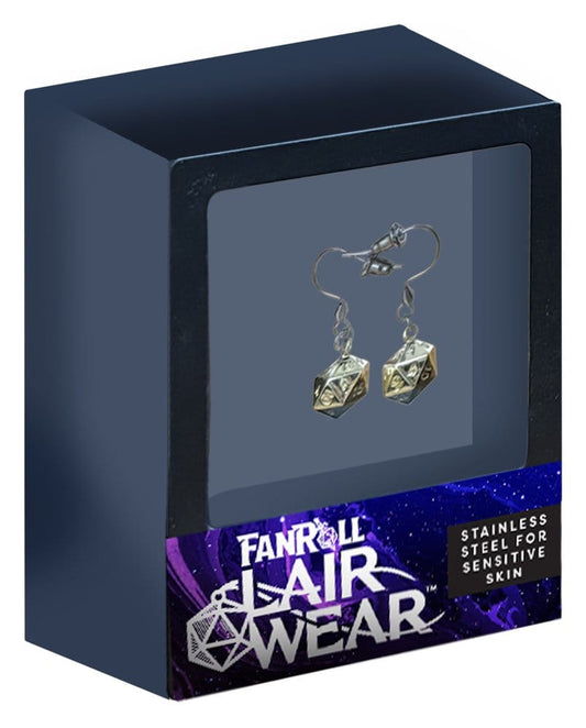 Lair Wear Würfel-Ohrringe D20 Gold Metal Image 2