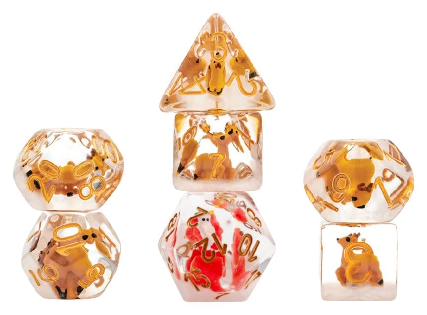 Weihnachts Resin Würfel Set Reindeer & Santa Image 1
