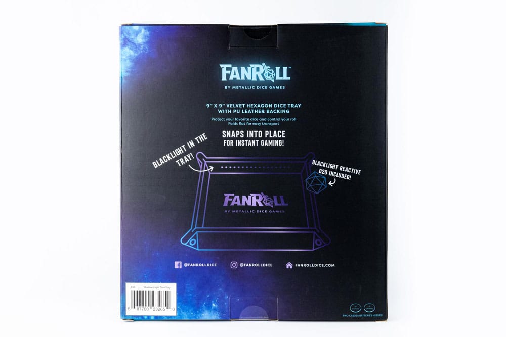 FanRoll Shadowlight Faltbarer Blacklight Würfelteller Black Image 11