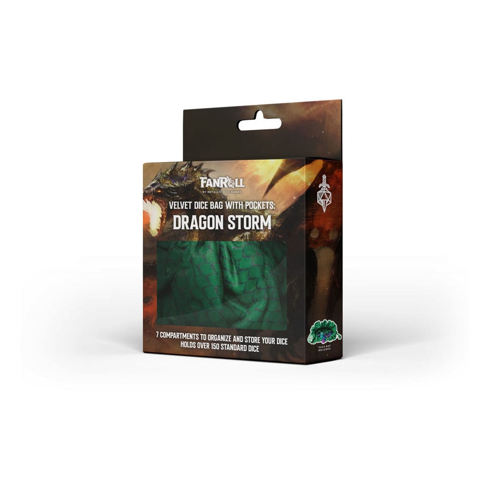 Dragon Storm Würfelbeutel mit Fächern Green Dragon Scales Image 2