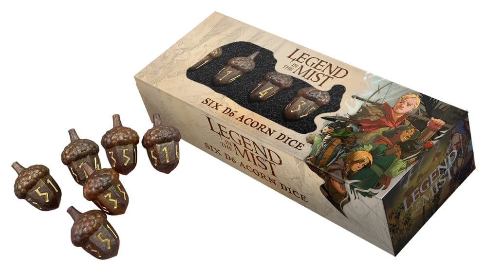 FanRoll Legend in the Mist Würfel Set D6 Resin Acorn (6) Image 1