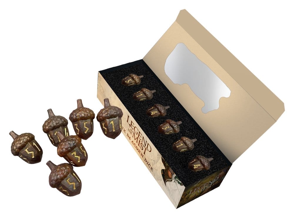 FanRoll Legend in the Mist Würfel Set D6 Resin Acorn (6) Image 2