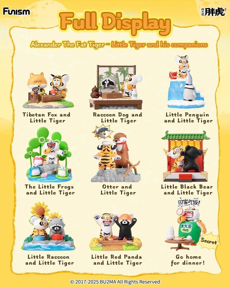 Alexander The Fat Tiger Blind Box Minifiguren Little Tiger and his companions Display (8) Image 2