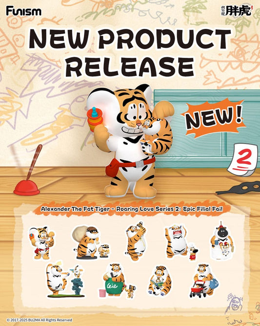Alexander The Fat Tiger Blind Box Minifiguren Roaring Love Series 2: Epic Filial Fabil 7 cm Display (8) Image 1
