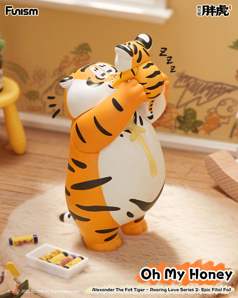 Alexander The Fat Tiger Blind Box Minifiguren Roaring Love Series 2: Epic Filial Fabil 7 cm Display (8) Image 8