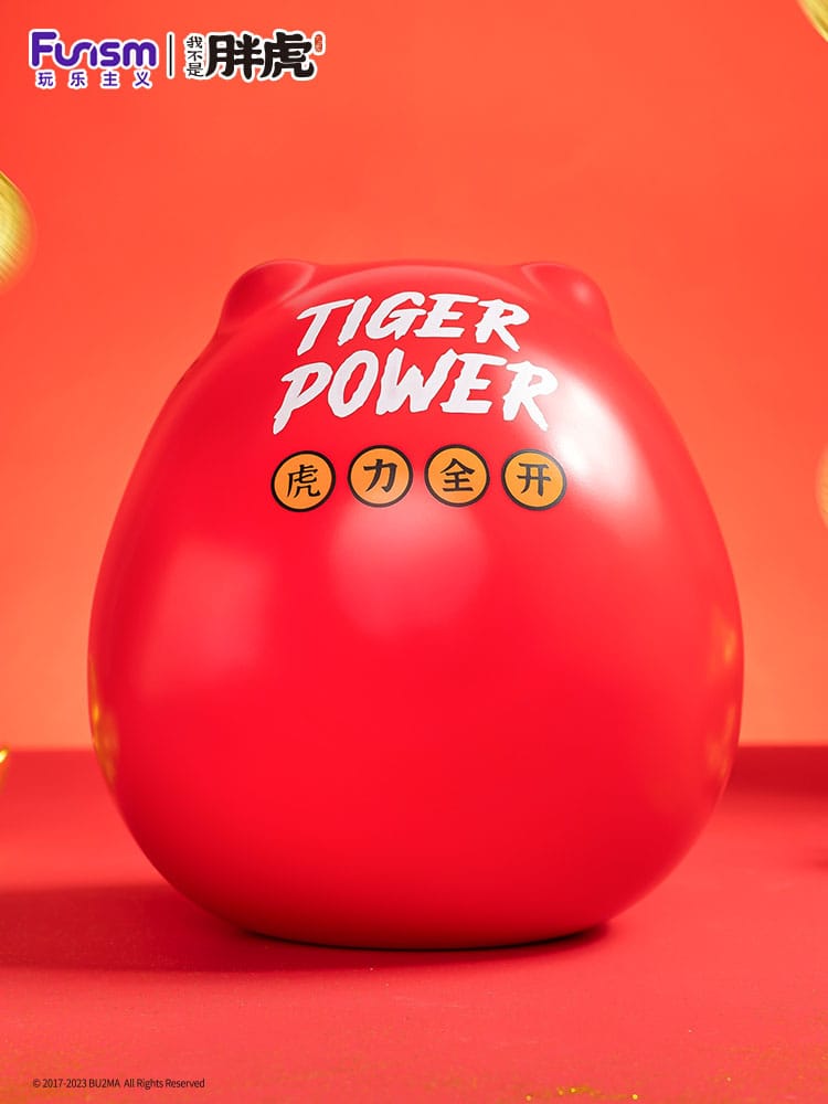 I Am Not Fat Tiger Statue Alexander the Tiger Dharuma 20 cm Image 5