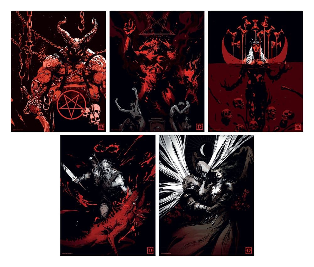 Diablo Kunstdruck Set of Five Limited Edition 36 x 28 cm Image 1
