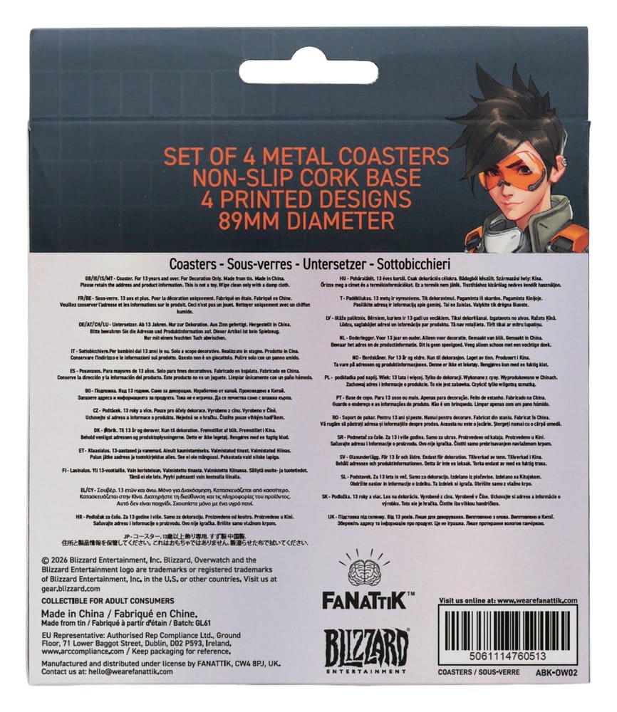 Overwatch Untersetzer 4er-Pack bedrucktes Metall Image 5