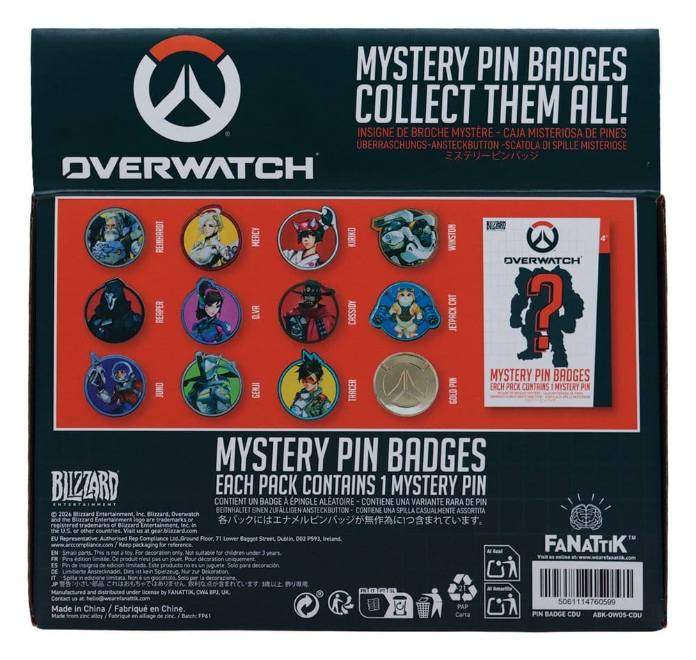 Overwatch Mystery Ansteck-Pins Blind Box Sortiment (12) Image 3