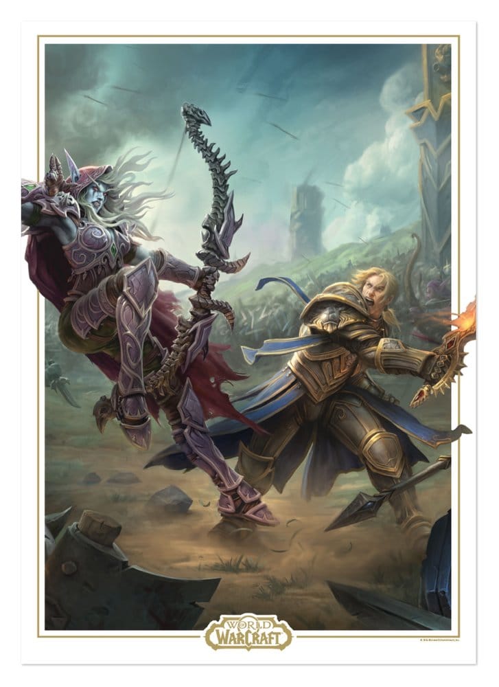 World of Warcraft Kunstdruck Sylvanas vs Anduin Wrynn Limited Edition 42 x 30 cm Image 1