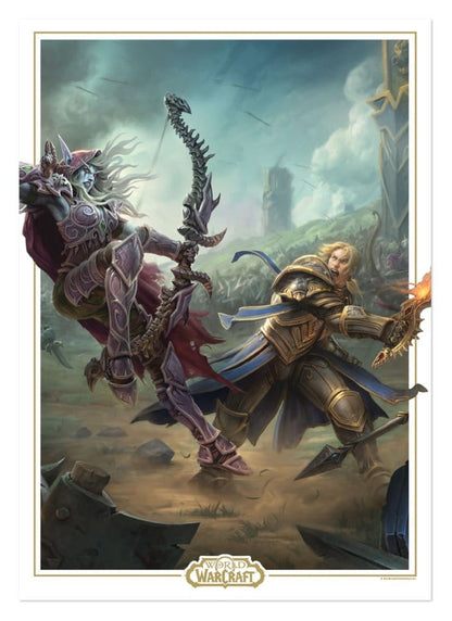 World of Warcraft Kunstdruck Sylvanas vs Anduin Wrynn Limited Edition 42 x 30 cm Image 1