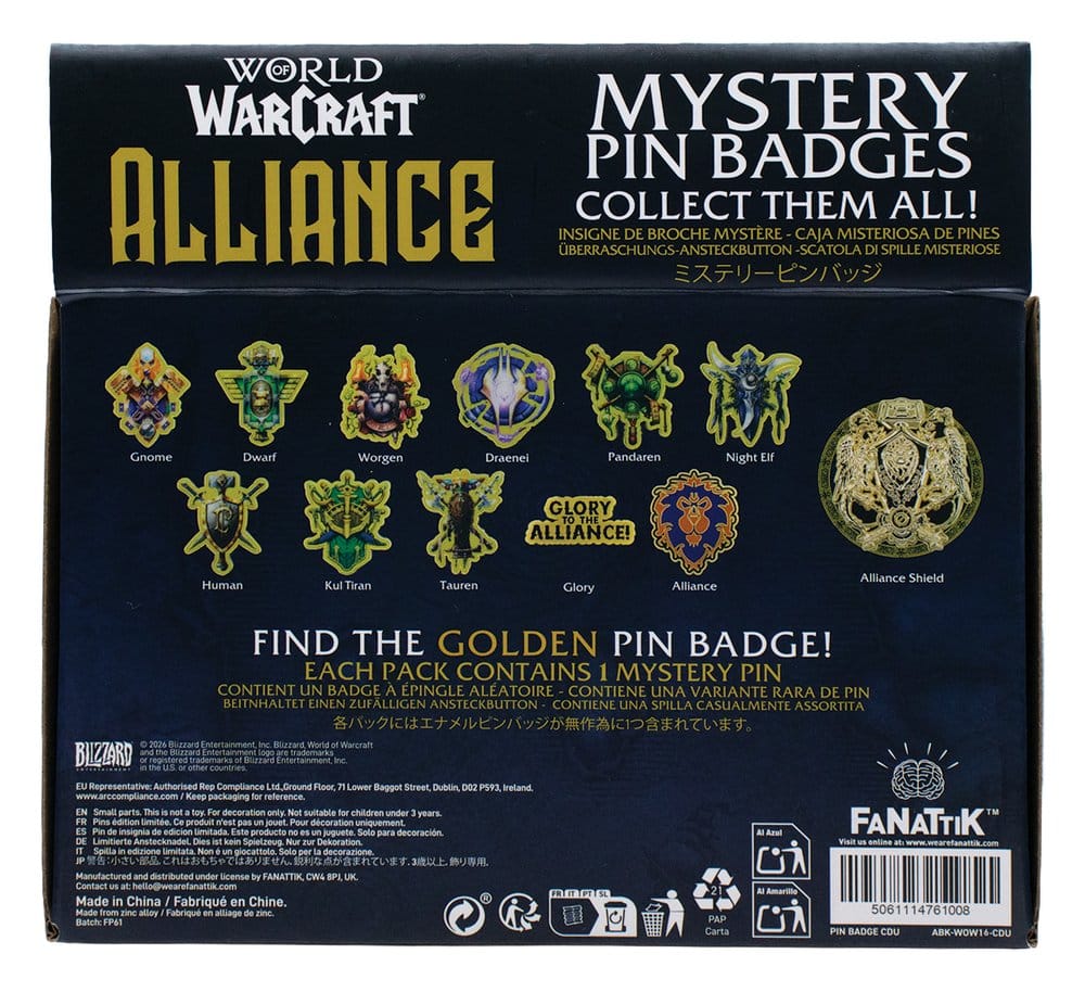 World of Warcraft Alliance Ansteck-Pins Blind Box Display (12) Image 4
