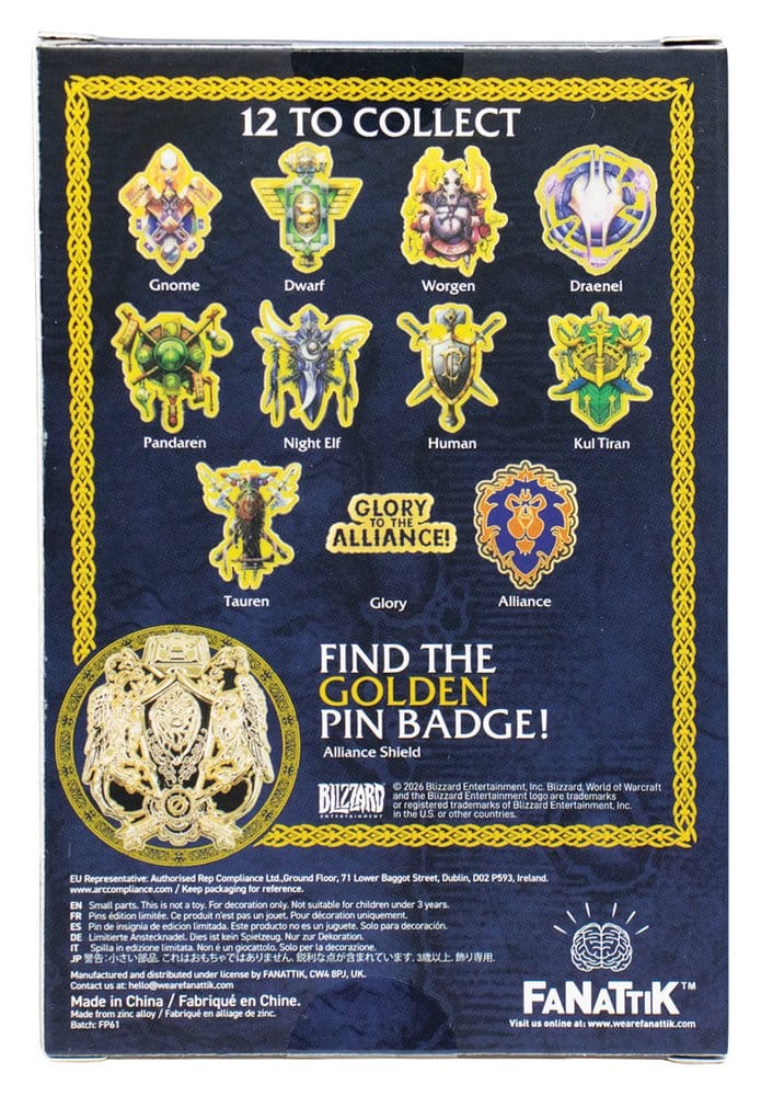 World of Warcraft Alliance Ansteck-Pins Blind Box Display (12) Image 15