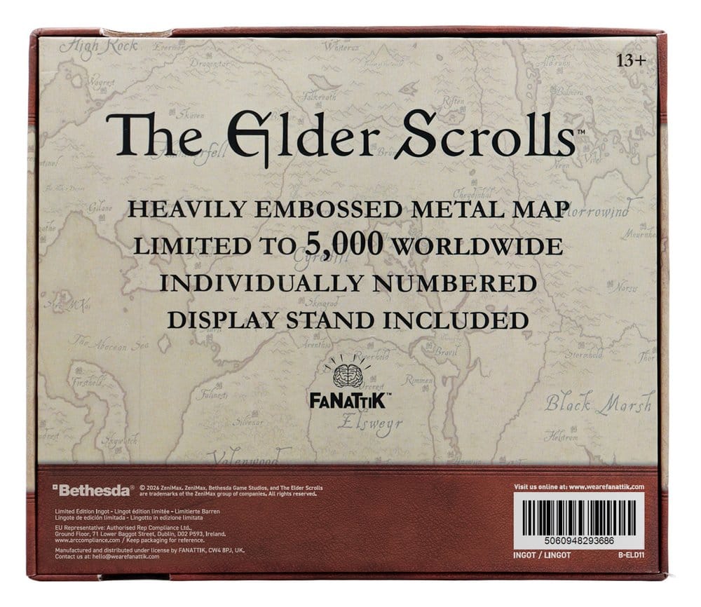 The Elder Scrolls Replik Metal Map of Tamriel Limited Edition 15 x 13 cm Image 5
