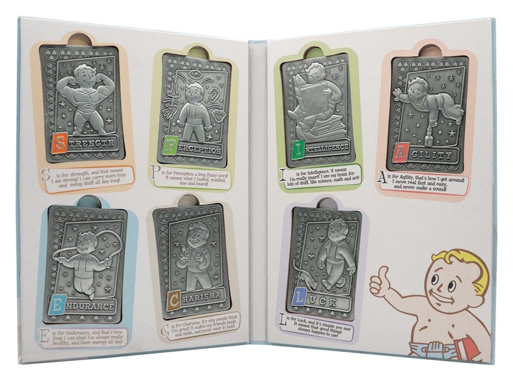 Fallout Metallbarren mit Album S.P.E.C.I.A.L. Perk Card Collector’s Album Image 1