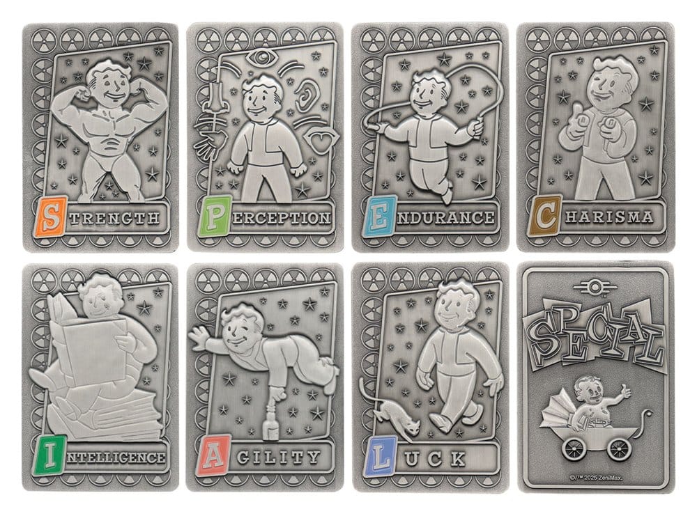 Fallout Metallbarren mit Album S.P.E.C.I.A.L. Perk Card Collector’s Album Image 13