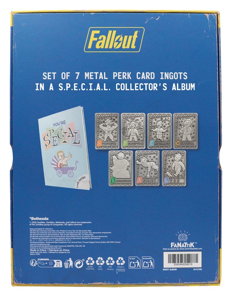 Fallout Metallbarren mit Album S.P.E.C.I.A.L. Perk Card Collector’s Album Image 19