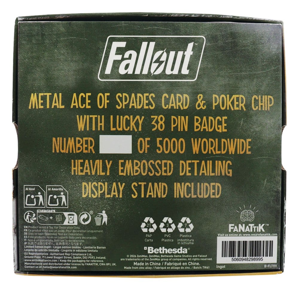 Fallout: New Vegas Replik Lucky 38 Imitation Gold Casino Set Limited Edition Image 3