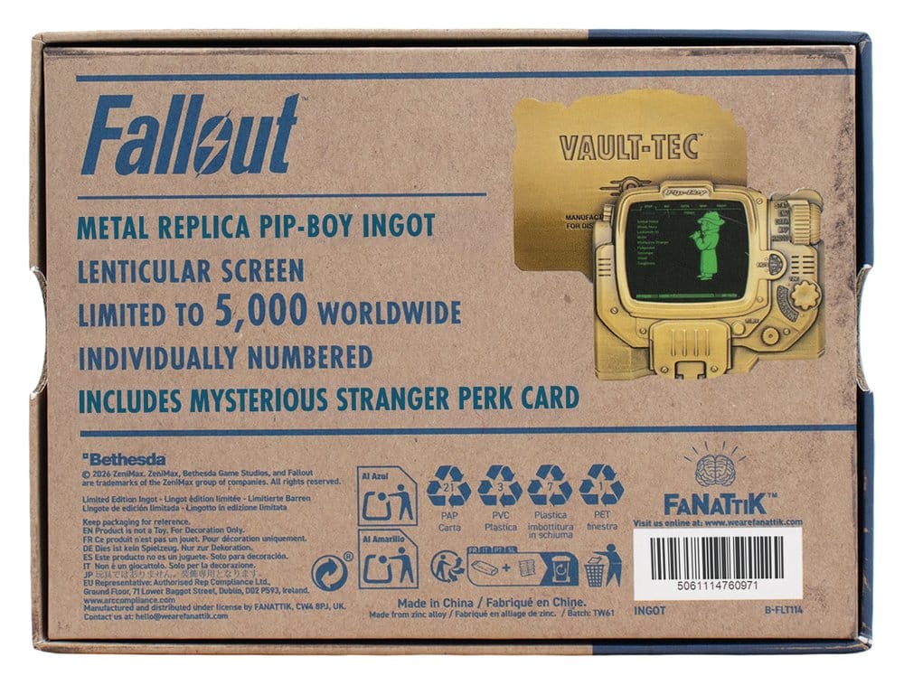 Fallout Metallbarren Pip-Boy Limited Edition Lenticular Mysterious Stranger Variant Image 5