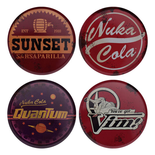 Fallout Untersetzer 4er-Pack Metal Drinks Image 1