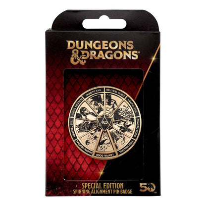 Dungeons & Dragons Ansteck-Pin Alignment Spinner Gold Coloured Limited Edition Image 4