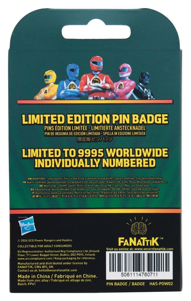 Power Rangers Ansteck-Pin Green Ranger Limited Edition Image 2