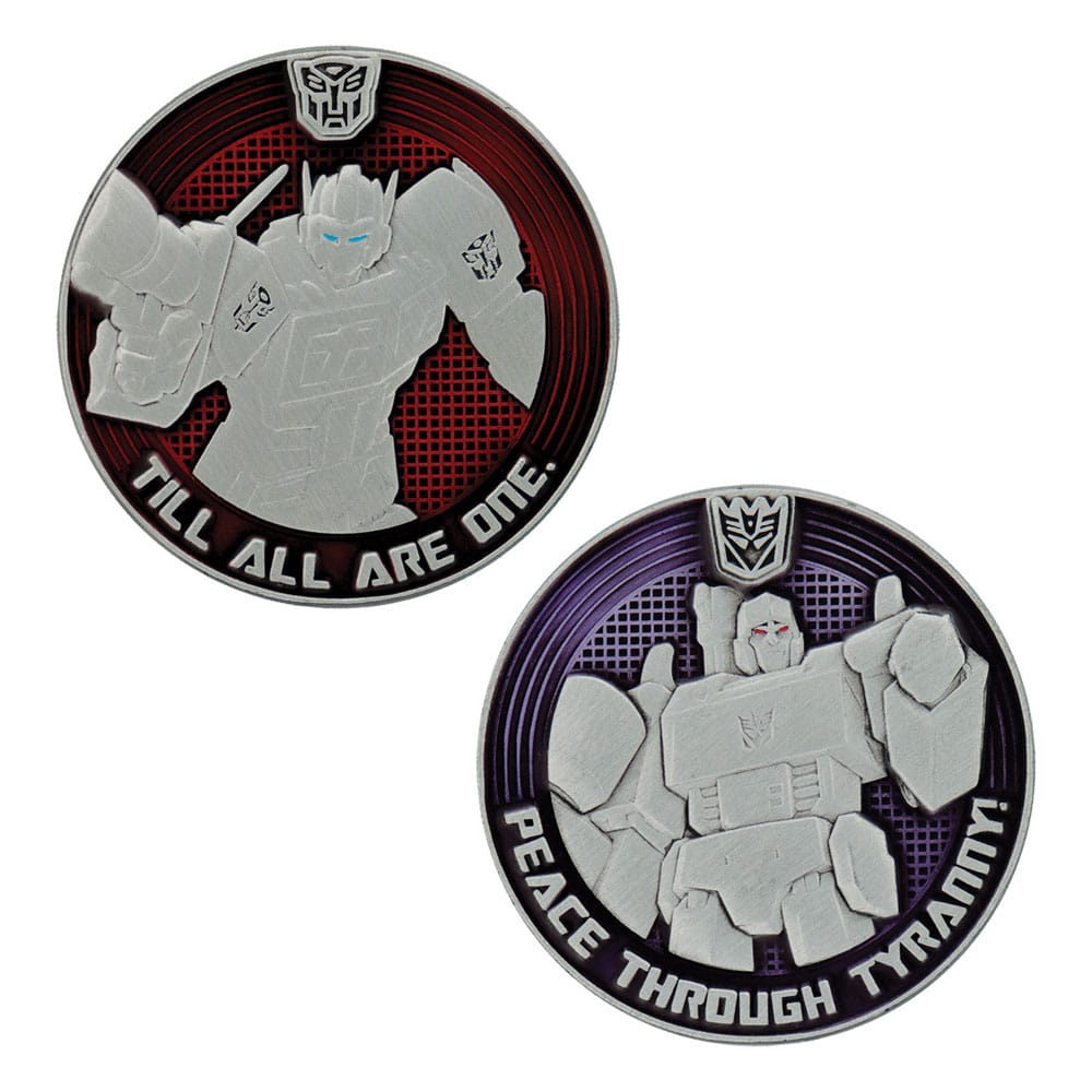 Transformers Generation 1 Sammelmünze G1 Autobots vs Decepticons Limited Edition 4 cm Image 1