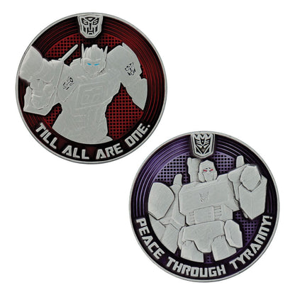 Transformers Generation 1 Sammelmünze G1 Autobots vs Decepticons Limited Edition 4 cm Image 1