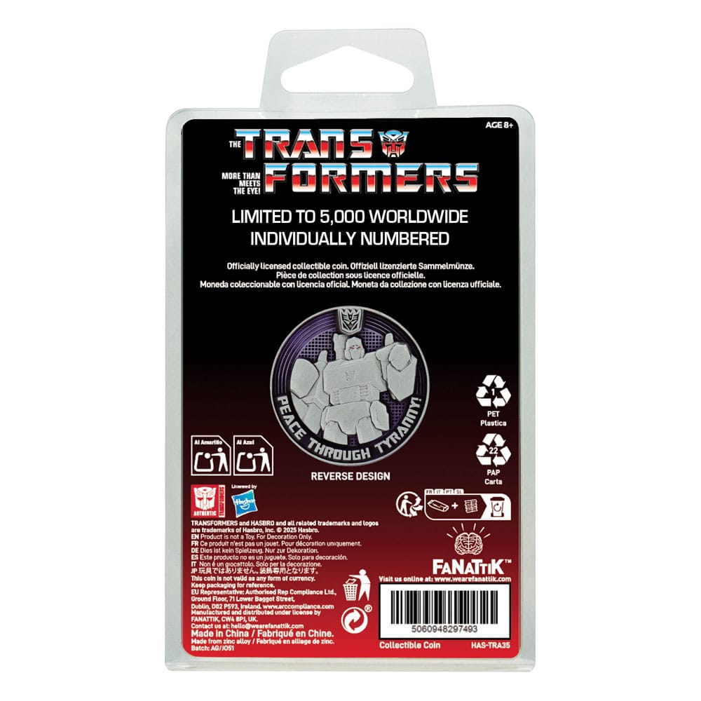 Transformers Generation 1 Sammelmünze G1 Autobots vs Decepticons Limited Edition 4 cm Image 4