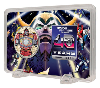 Transformers Sammelmünze The Movie 40th Anniversary Limited Edition 24k Gold Plated Image 2