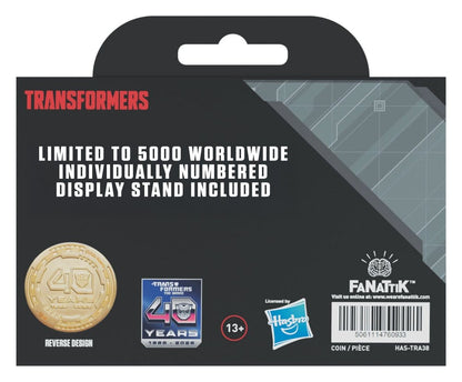 Transformers Sammelmünze The Movie 40th Anniversary Limited Edition 24k Gold Plated Image 6