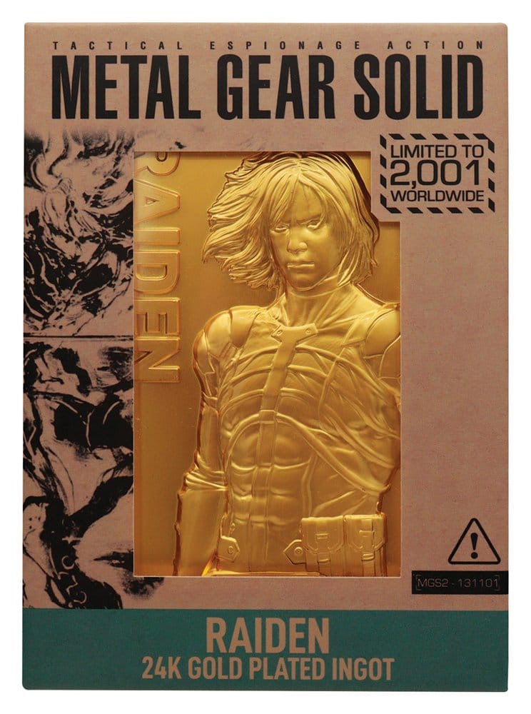 Metal Gear Solid 2 Metallbarren Raiden 24k Gold Plated Limited Edition Image 4
