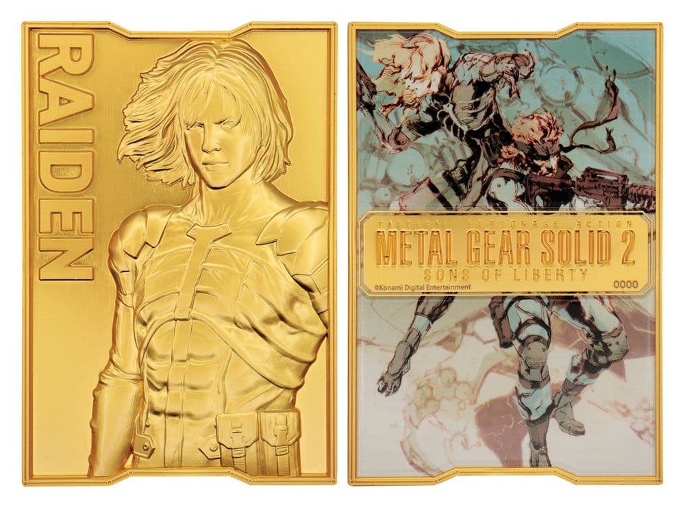 Metal Gear Solid 2 Metallbarren Raiden 24k Gold Plated Limited Edition Image 5