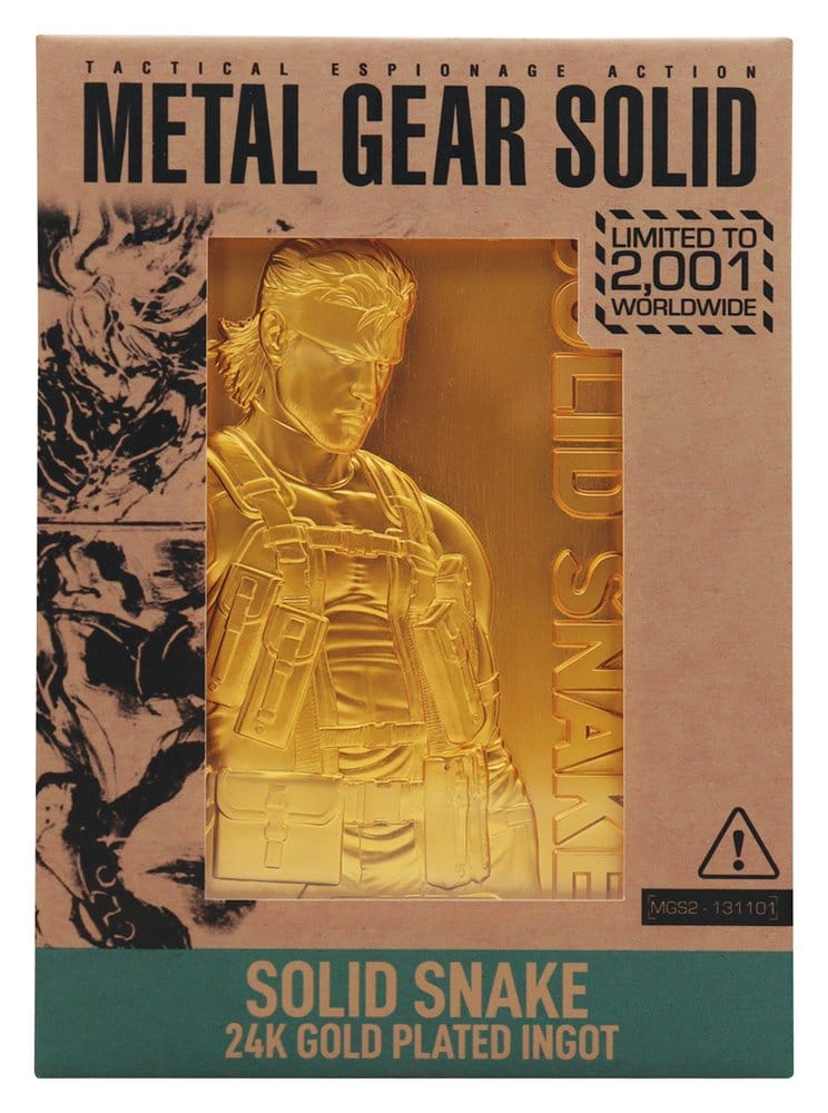 Metal Gear Solid 2 Metallbarren Snake 24k Gold Plated Limited Edition Image 4
